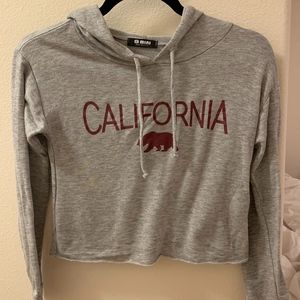 California Lightweight Full Sleeve Crop Hoodie
